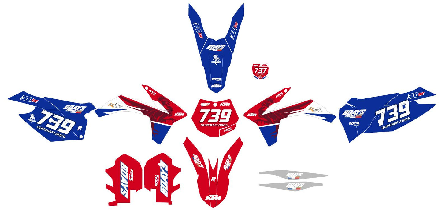 Kit Gráficas Enduro o Motocross - Diseño Personalizado